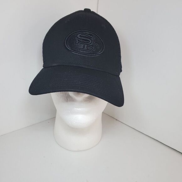 New Era San Francisco 49ers Blackout 9FIFTY Fitted Sz XL Football Cap Hat Cali - Picture 2 of 8
